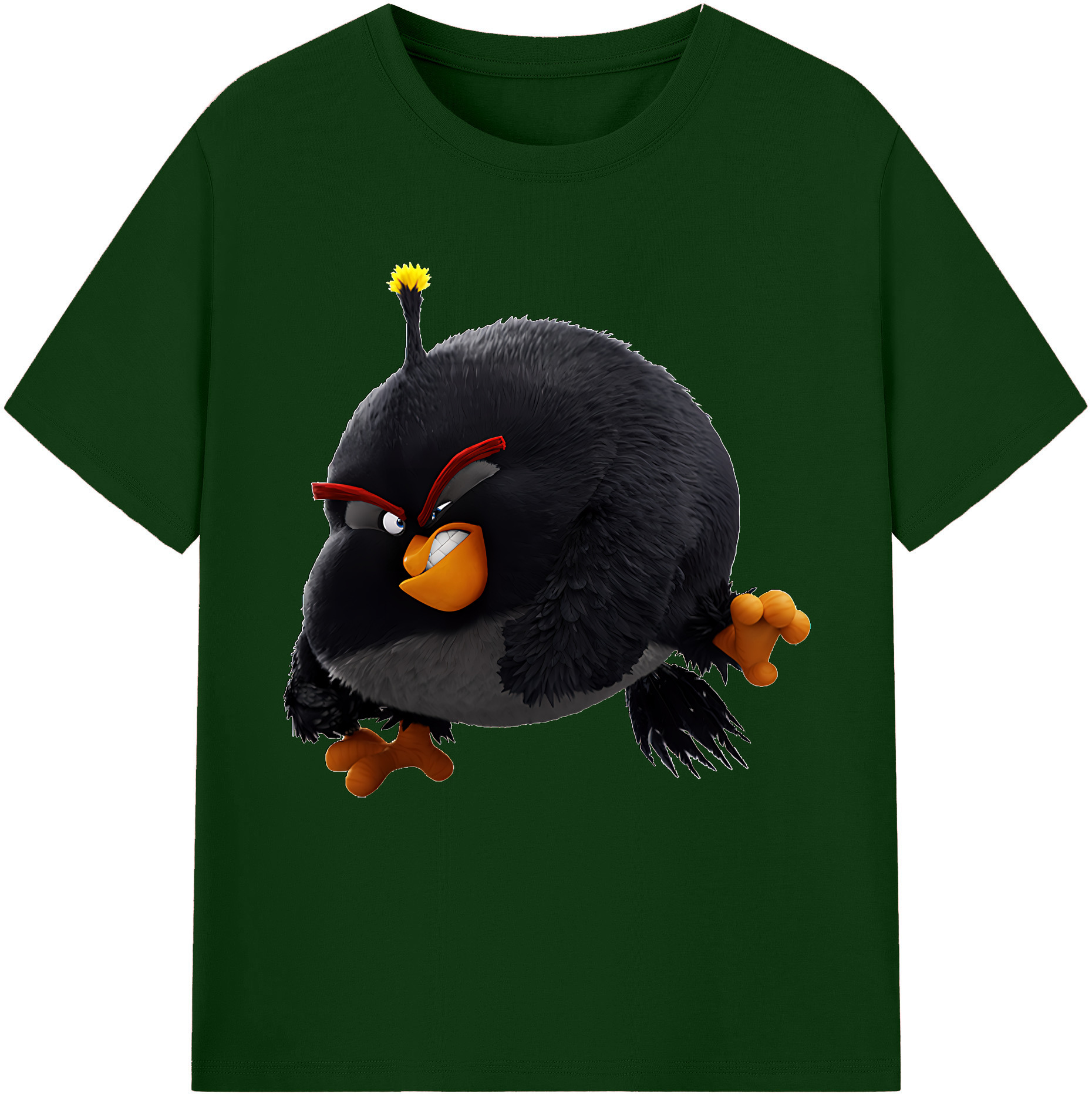 （画像用） Angry Birds アングリーバード 綿100％半袖Tシャツ（フロントプリント）